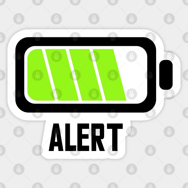 ALERT - Lvl 5 - Battery series - Tired level - E2a Sticker by FOGSJ